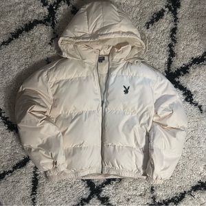 Playboy Cream Puffer Jacket